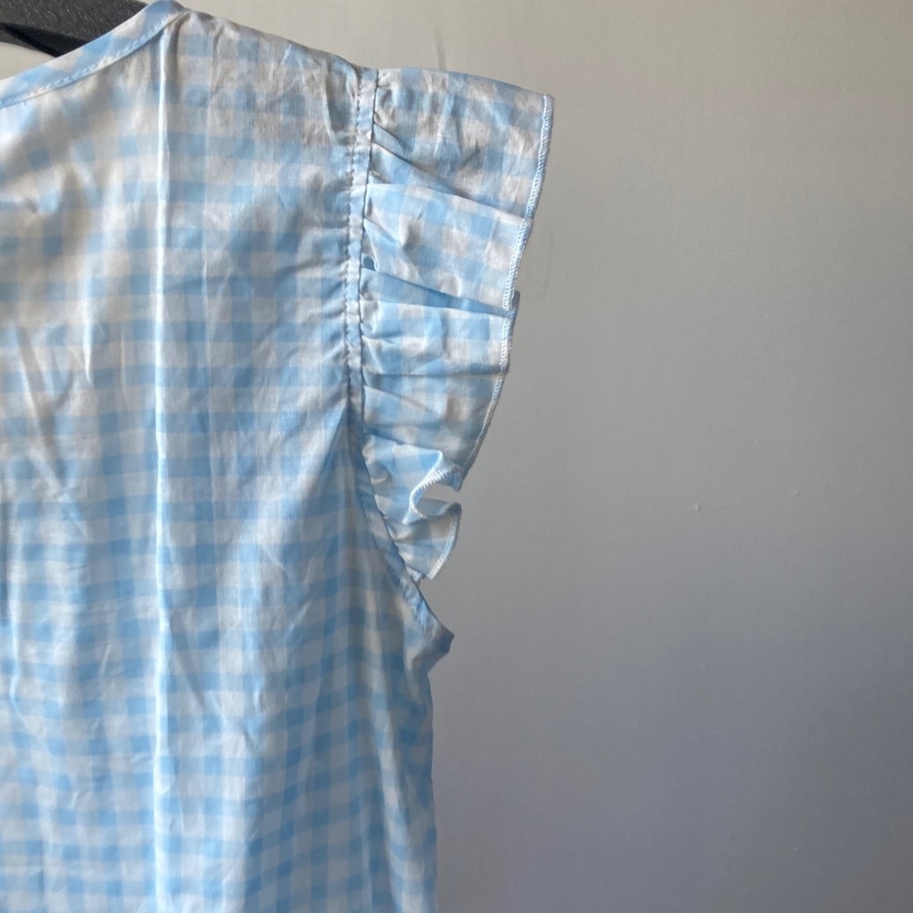Jasmine Rose Petite gingham print nightgown cotton lightweight smock detail PM - Picture 10 of 17
